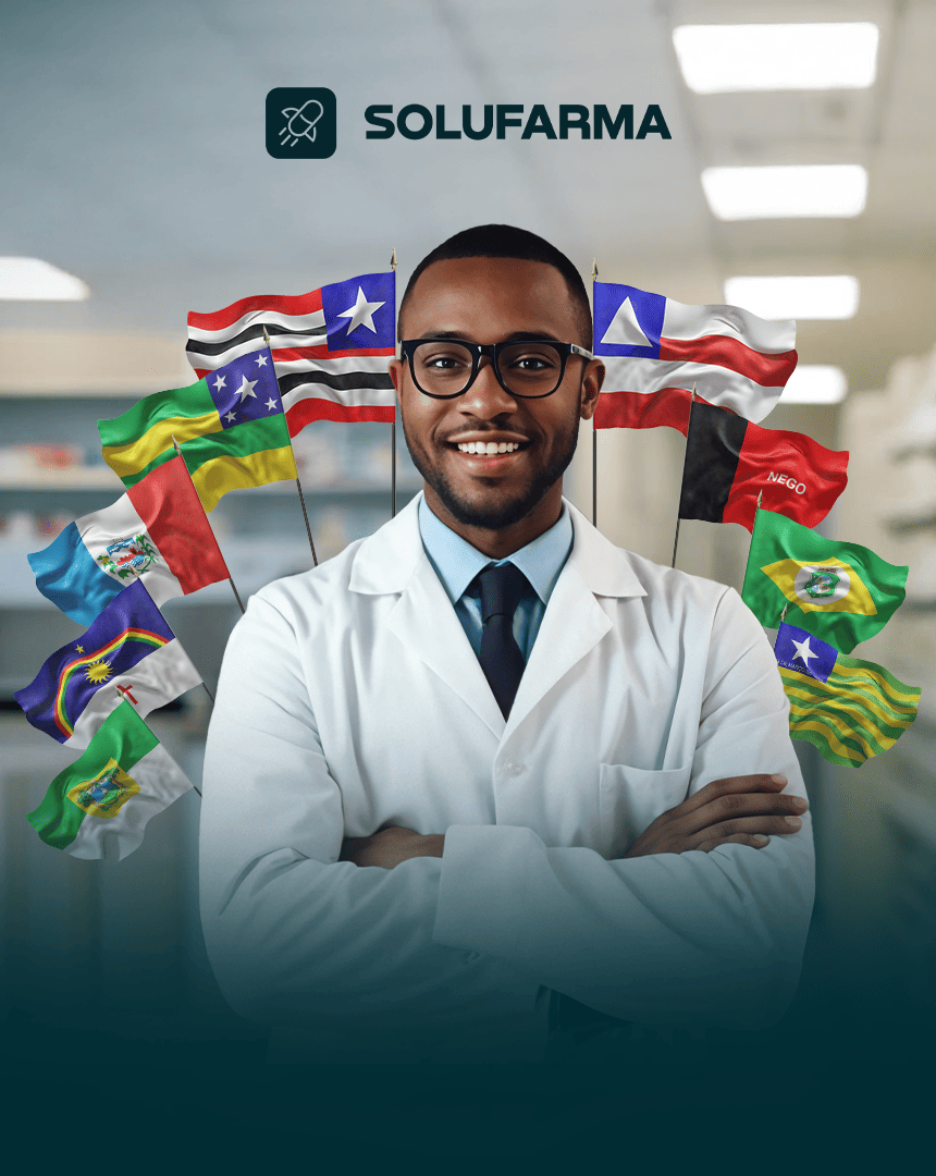 Homem com braços cruzados com várias bandeiras de vários países.